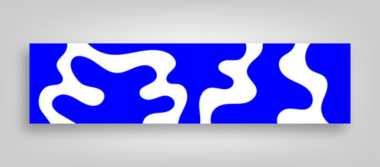 Abstract blue topographic linkedin banner template 