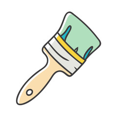paintbrush icon, paintbrush vector illustration-simple illustration of paintbrush, perfect for paintbrush logos and icons
