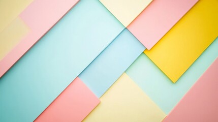 Pastel Color Paper Abstract Geometric Background