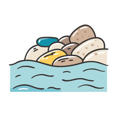 pebble beach icon, pebble beach vector illustration-simple illustration of pebble beach, perfect for pebble beach logos and icons