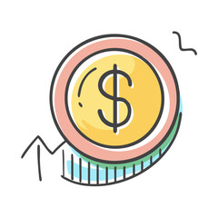 penny stocks icon, penny stocks vector illustration-simple illustration of penny stocks, perfect for penny stocks logos and icons