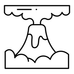 erupting volcano vector