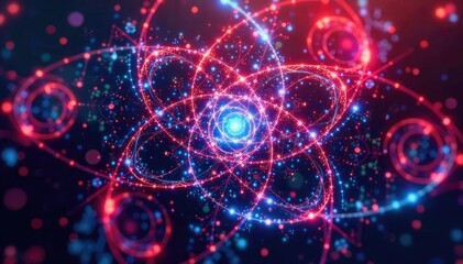 Symmetrical overlapping circles forming a complex network, background, design