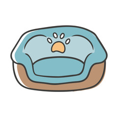 pet bed icon, pet bed vector illustration-simple illustration of pet bed, perfect for pet bed logos and icons
