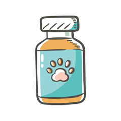 pet medicine bottle icon, pet medicine bottle vector illustration-simple illustration of pet medicine bottle, perfect for pet medicine bottle logos and icons