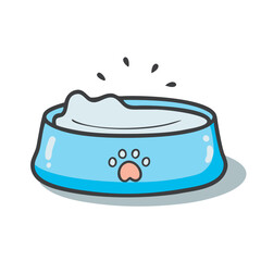 pet water bowl icon, pet water bowl vector illustration-simple illustration of pet water bowl, perfect for pet water bowl logos and icons