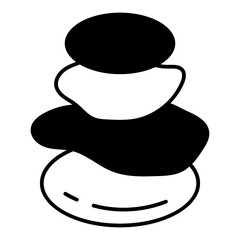 river rock arrangement vector icon