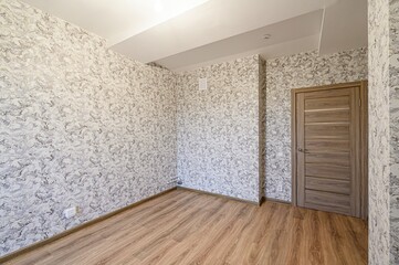 standard room interior apartment. view kind of decor home decoration in hostel house for sale. empty room renovated