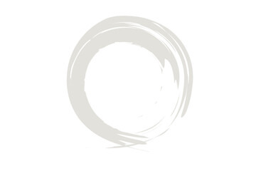 筆で描いた円のベクターイラスト　銀