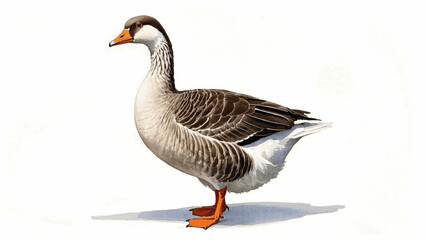 Migration in soft hues goose isolated watercolor vector illustration svg