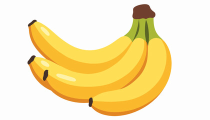 Vibrant bunch of organic bananas on white background, healthy living