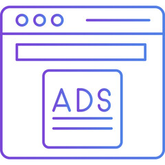Online Advertising  SVG Icon