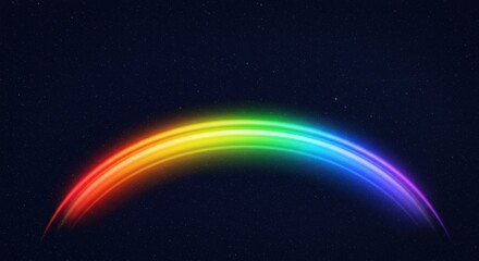 Fototapeta premium Colorful Light Arch on Starry Night Background