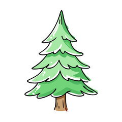 pine tree icon, pine tree vector illustration-simple illustration of pine tree, perfect for pine tree logos and icons
