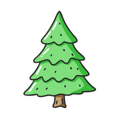 pine tree icon, pine tree vector illustration-simple illustration of pine tree, perfect for pine tree logos and icons