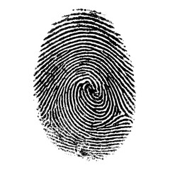 Fingerprint black isolated, cut out