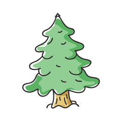 pine tree icon, pine tree vector illustration-simple illustration of pine tree, perfect for pine tree logos and icons