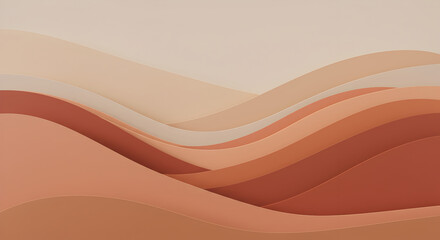Abstract Terracotta Waves Background for Creative Minimalist Design Projects