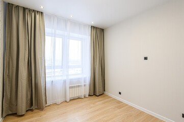 standard room interior apartment. view kind of decor home decoration in hostel house for sale. empty room renovated