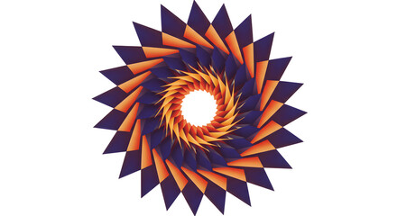 Naklejka premium Geometric Vortex Illusion with Triangular Elements Creates Dynamic Visual Effect