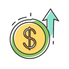 profit icon, profit vector illustration-simple illustration of profit, perfect for profit logos and icons