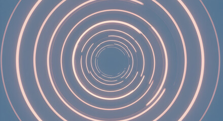 Naklejka premium Abstract Circular Motion Background With Glowing Concentric Lines Pattern
