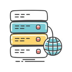 proxy server icon, proxy server vector illustration-simple illustration of proxy server, perfect for proxy server logos and icons