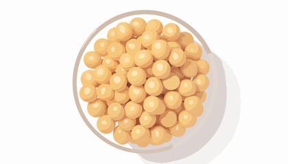 Geometric bowl of chickpeas, modern minimalistic composition