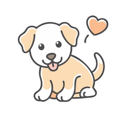 puppy icon, puppy vector illustration-simple illustration of puppy, perfect for puppy logos and icons