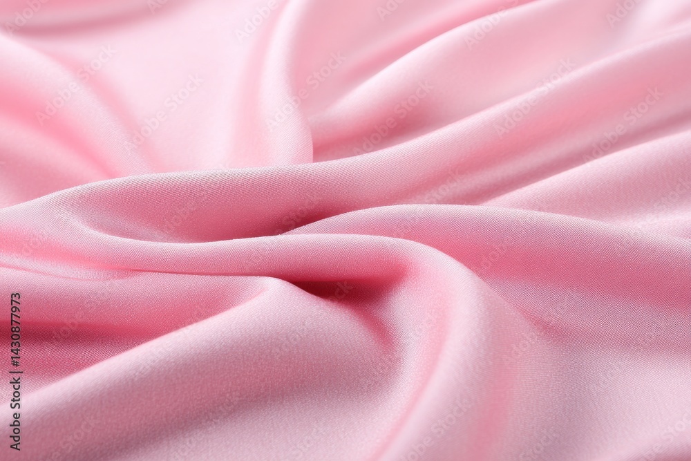 Aufkleber Close-up view of lustrous red satin gently flowing in natural light, showcasing its smooth texture and soft folds, creating an elegant and sophisticated atmosphere