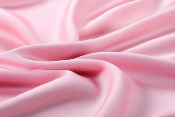 Obraz premium Close-up view of lustrous red satin gently flowing in natural light, showcasing its smooth texture and soft folds, creating an elegant and sophisticated atmosphere
