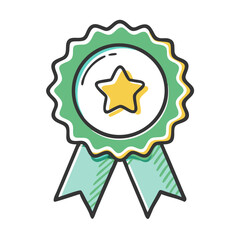 quality badge icon, quality badge vector illustration-simple illustration of quality badge, perfect for quality badge logos and icons