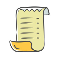 receipt icon, receipt vector illustration-simple illustration of receipt, perfect for receipt logos and icons