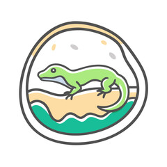reptile habitat icon, reptile habitat vector illustration-simple illustration of reptile habitat, perfect for reptile habitat logos and icons