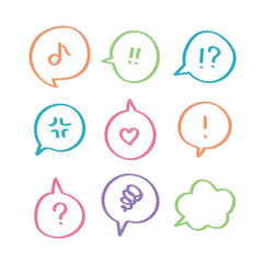 手描きミニ吹き出し（カラフルポップ）