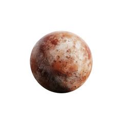 A detailed representation of a celestial body, rugged surface and various colorations.