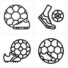 Obraz premium soccer icon set 