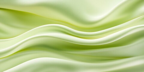 Obraz premium Soft Pale Green Silk Fabric Draped Waves