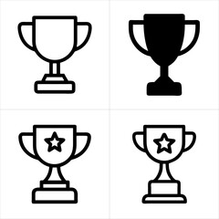 trophy icon set
