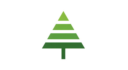 Fototapeta premium Abstract Green Tree Icon Symbolizing Nature Forest And Environmental Awareness