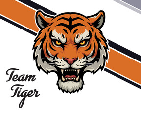 tiger head vector illustration