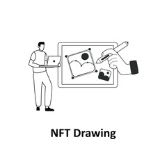 NFT Drawing Vector Illustration which can easily modify or edit