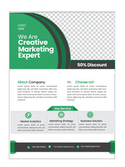 Corporate business flyer templates of a4 flyer modern template, in blue color, and modern design,marketing, business proposal, promotion, advertise, publication and editable vector templFlyer mockup 8