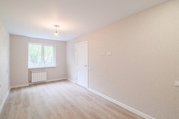 standard room interior apartment. view kind of decor home decoration in hostel house for sale. empty room renovated