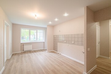 standard room interior apartment. view kind of decor home decoration in hostel house for sale. empty room renovated