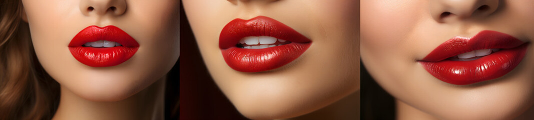 Obraz premium Beautiful Woman Red Lips