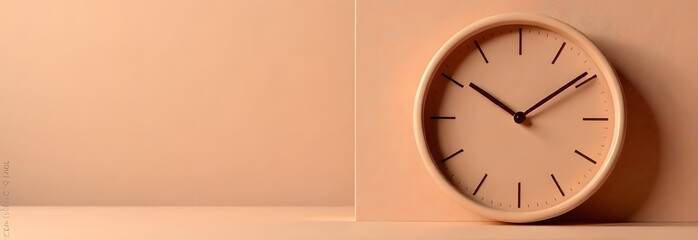 Elegant Mocha Mousse Banner with Watch Timeless Luxury Concept