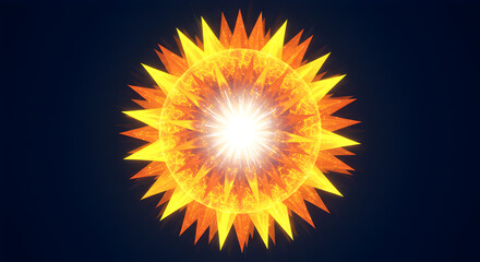 Fototapeta premium Radiant Flare Graphic: Solar Starburst Illustration for Energetic Visuals