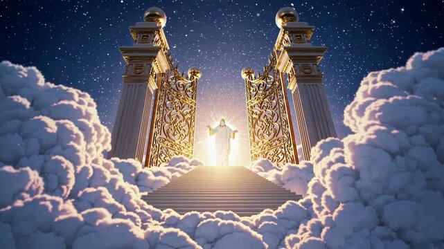 Heavenly Gates Opening to Divine Light