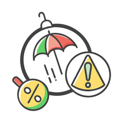 risk assessment icon, risk assessment vector illustration-simple illustration of risk assessment, perfect for risk assessment logos and icons